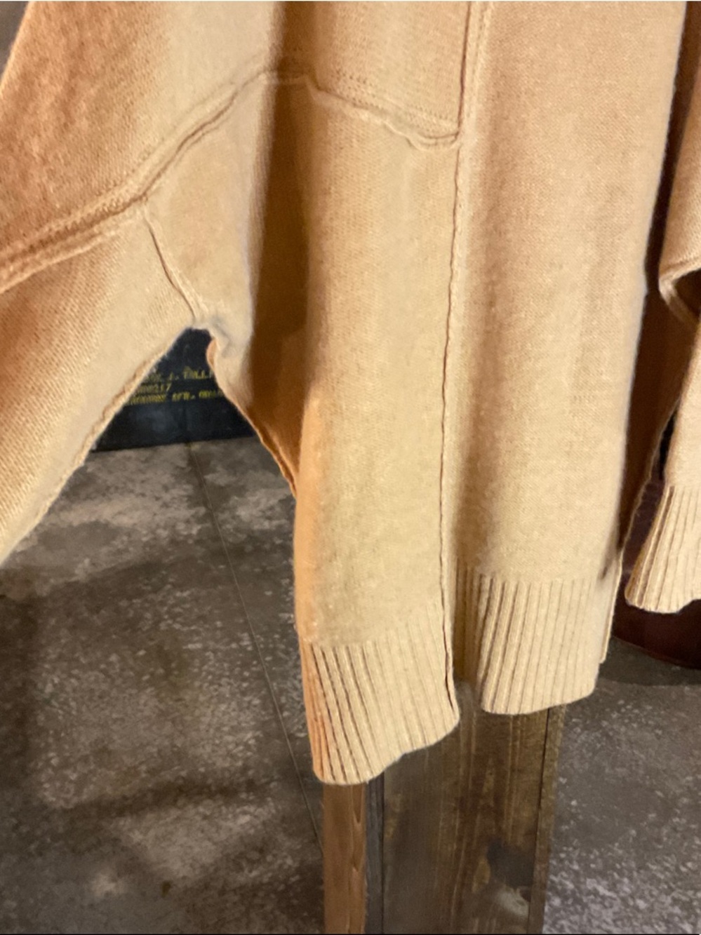 Free People Oversized V-Neck Sweater in Mustard - Picture 6 of 8